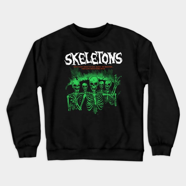 Skeletons Crewneck Sweatshirt by Hillary White Rabbit